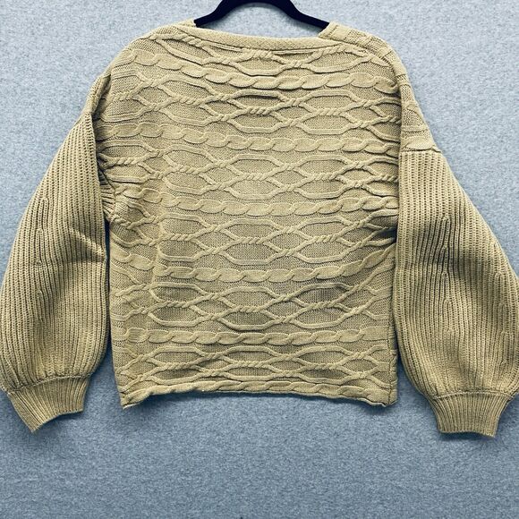 FASHION NOVA Sweater Womens Size 1X Keep It Chic Off the Shoulder Tan Top Crop - Picture 6 of 7